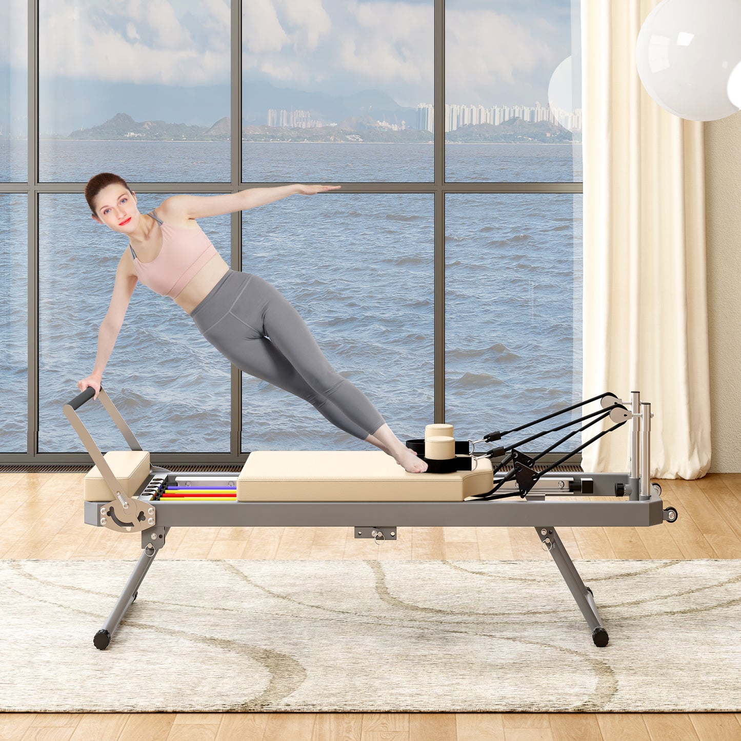 ZC FLYYD™ Foldable Pilates Reformer Machine | Home Studio Equipment