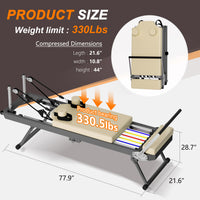 ZC FLYYD™ Foldable Pilates Reformer Machine | Home Studio Equipment