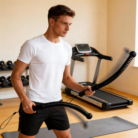 ZC FLYYD Portable Cordless Battle Rope | Silent Spring HIIT Equipment for Home Gym & Travel