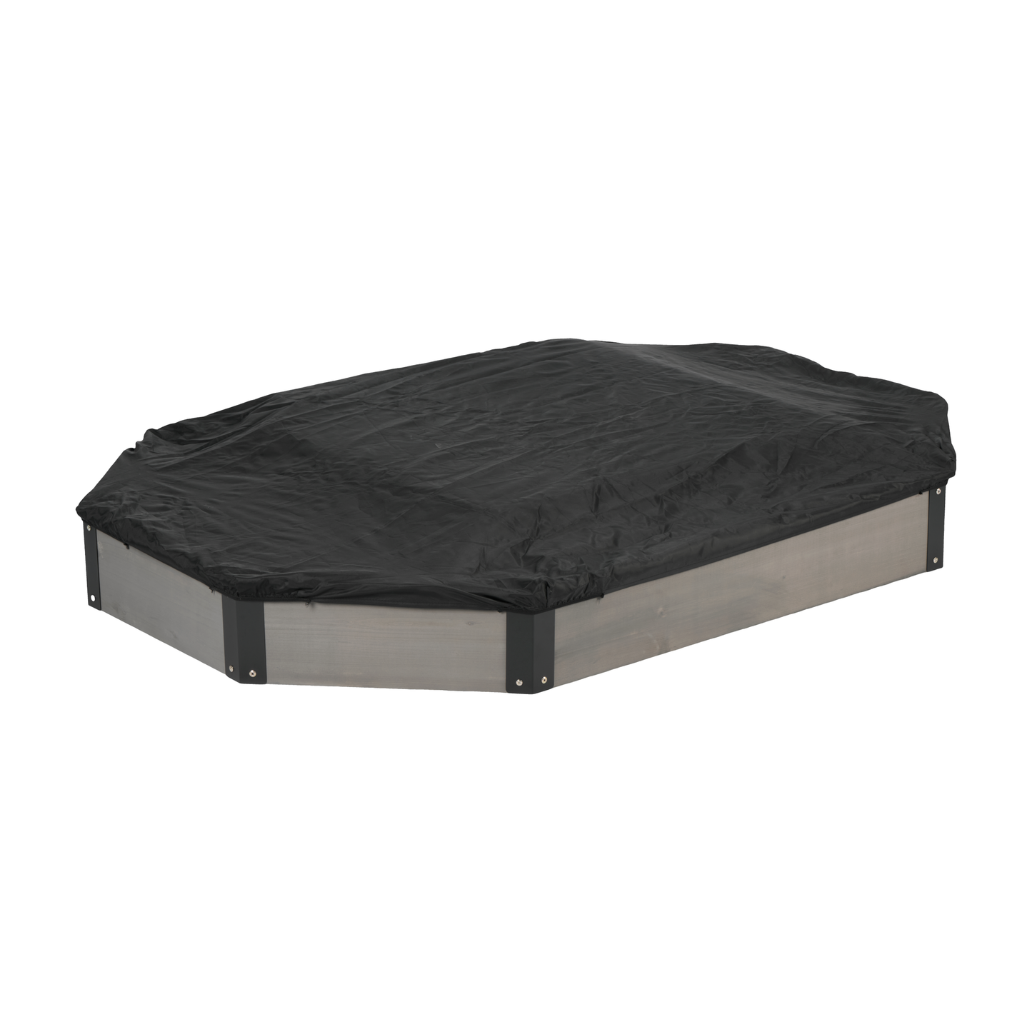 ZC FLYYD Solid Wood Octagon Sandbox with Built-In Storage & Seating