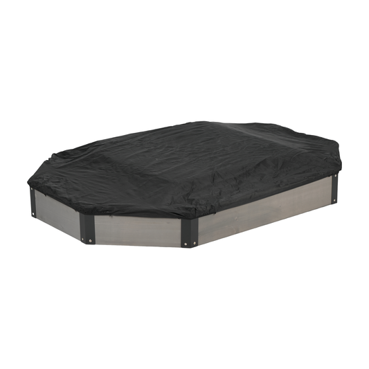ZC FLYYD Solid Wood Octagon Sandbox with Built-In Storage & Seating