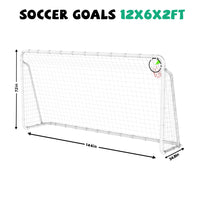 ZC FLYYD 7x16 FT Portable Soccer Goal for Backyard & Training | Heavy-Duty Steel Frame with High-Strength Net