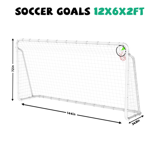 ZC FLYYD 7x16 FT Portable Soccer Goal for Backyard & Training | Heavy-Duty Steel Frame with High-Strength Net
