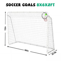 ZC FLYYD 7x16 FT Portable Soccer Goal for Backyard & Training | Heavy-Duty Steel Frame with High-Strength Net