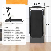 ZC FLYYD 2-in-1 Under Desk Treadmill & Folding Walking Pad (7.5 MPH) | Portable Home Running Machine with LED Display
