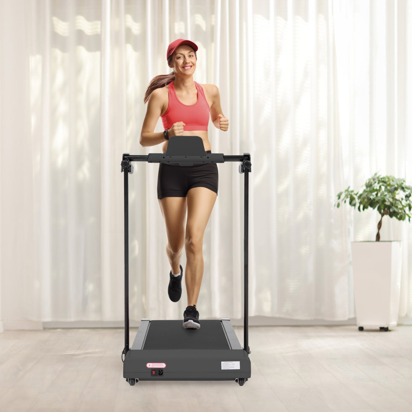 ZC FLYYD 2-in-1 Under Desk Treadmill & Folding Walking Pad (7.5 MPH) | Portable Home Running Machine with LED Display