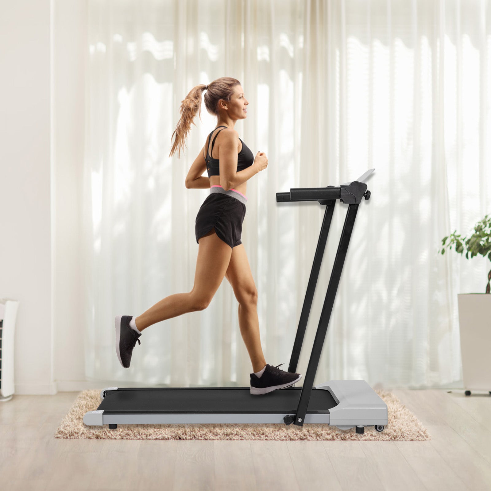 ZC FLYYD 2-in-1 Under Desk Treadmill & Folding Walking Pad (7.5 MPH) | Portable Home Running Machine with LED Display