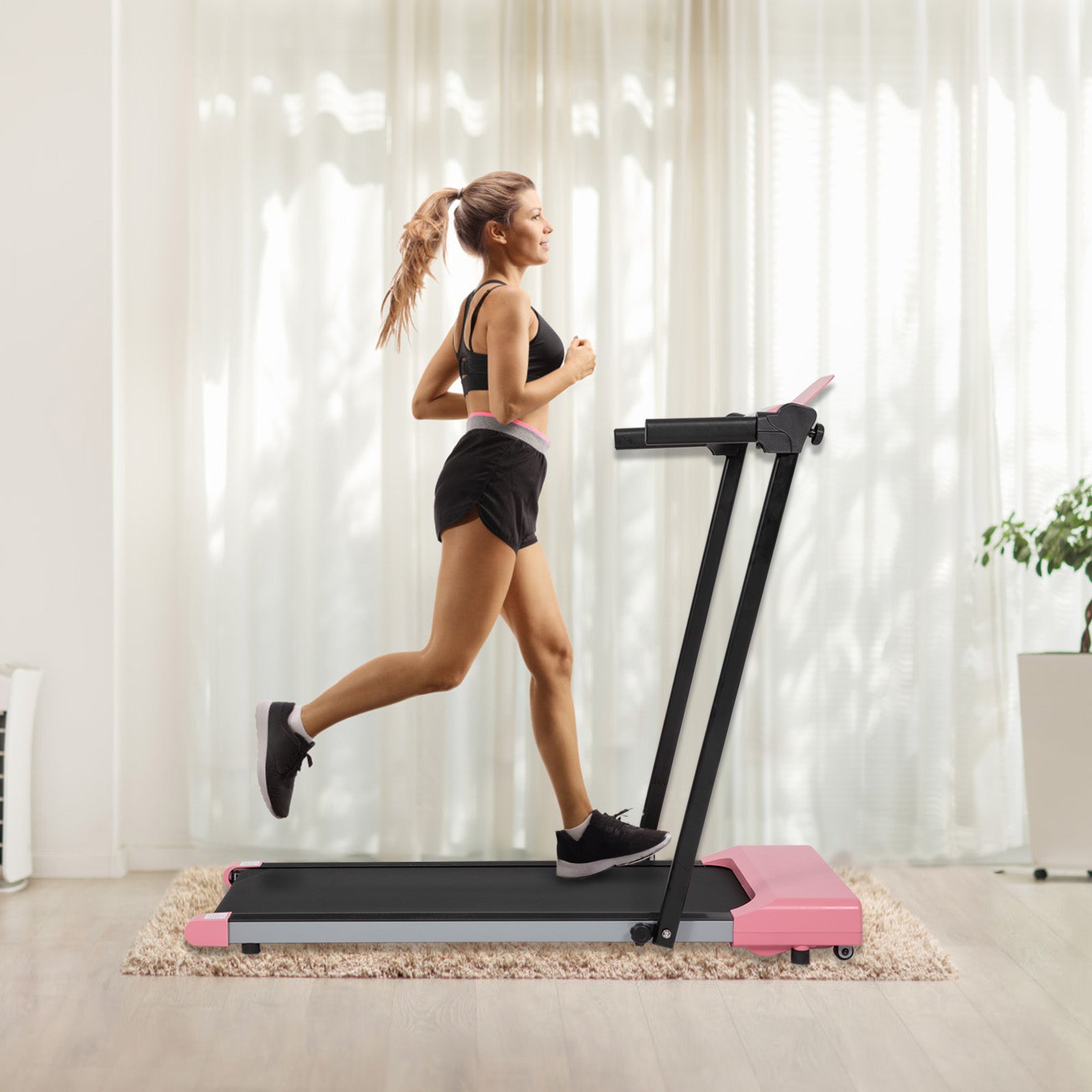 ZC FLYYD 2-in-1 Under Desk Treadmill & Folding Walking Pad (7.5 MPH) | Portable Home Running Machine with LED Display