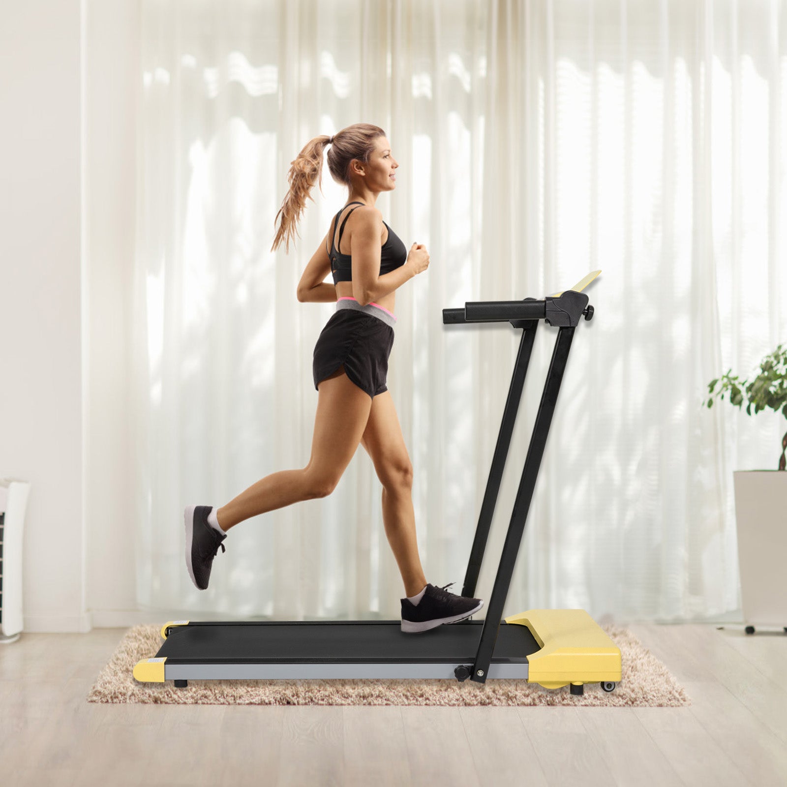 ZC FLYYD 2-in-1 Under Desk Treadmill & Folding Walking Pad (7.5 MPH) | Portable Home Running Machine with LED Display