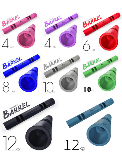 ZC FLYYD Multicolor 4 to 12kg Fitness Tube Portable Durable Training Rubber Weight Bar Weight Bearing Fitness TPR Barrel for Loaded Movement Training