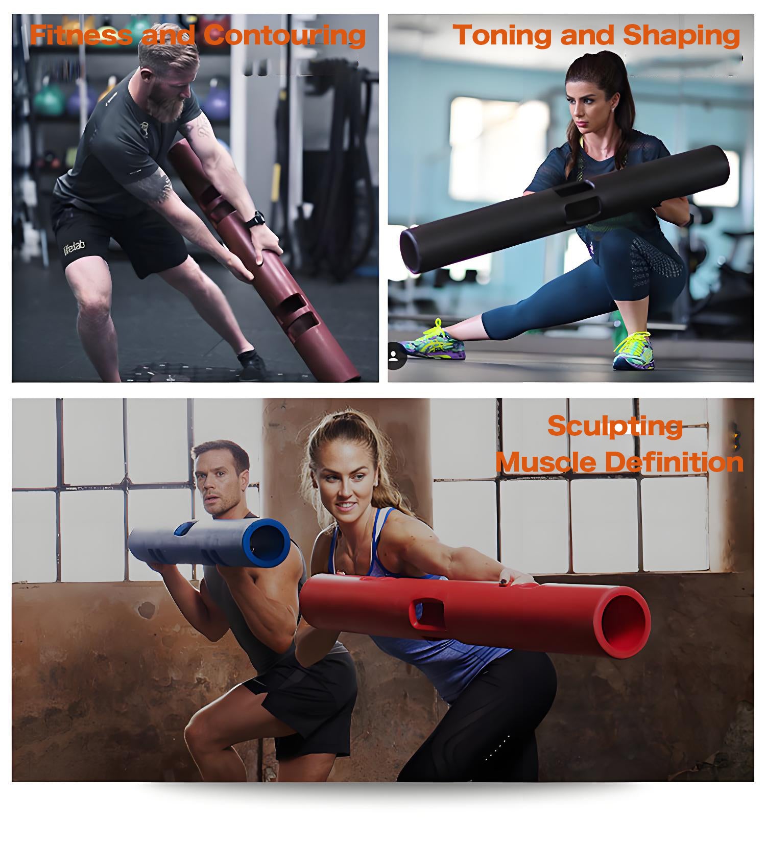 ZC FLYYD Multicolor 4 to 12kg Fitness Tube Portable Durable Training Rubber Weight Bar Weight Bearing Fitness TPR Barrel for Loaded Movement Training