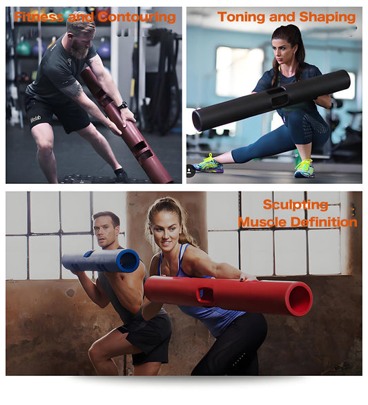 ZC FLYYD Multicolor 4 to 12kg Fitness Tube Portable Durable Training Rubber Weight Bar Weight Bearing Fitness TPR Barrel for Loaded Movement Training