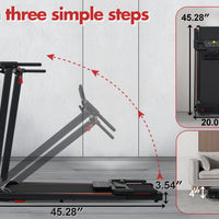 ZC FLYYD Foldable Treadmill with 8% Incline & Handle | 3.0HP Portable Walking Pad, 265 LBS Capacity