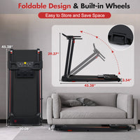 ZC FLYYD Foldable Treadmill with 8% Incline & Handle | 3.0HP Portable Walking Pad, 265 LBS Capacity