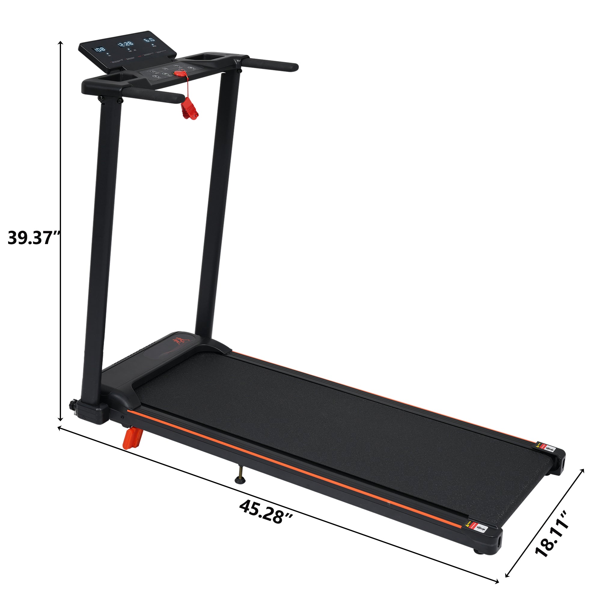 ZC FLYYD Foldable Treadmill with 8% Incline & Handle | 3.0HP Portable Walking Pad, 265 LBS Capacity