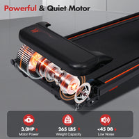 ZC FLYYD Foldable Treadmill with 8% Incline & Handle | 3.0HP Portable Walking Pad, 265 LBS Capacity