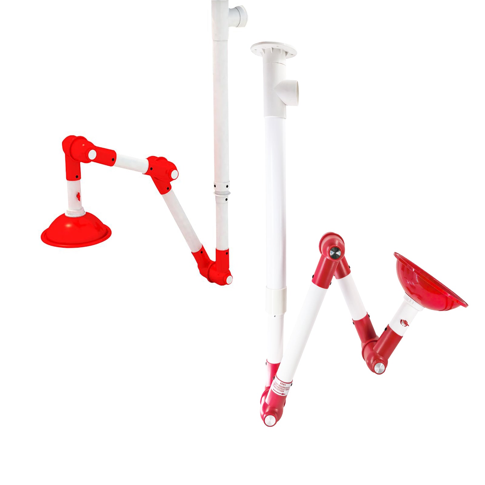 Universal fume extraction arm for lab soldering with 110mm adapter