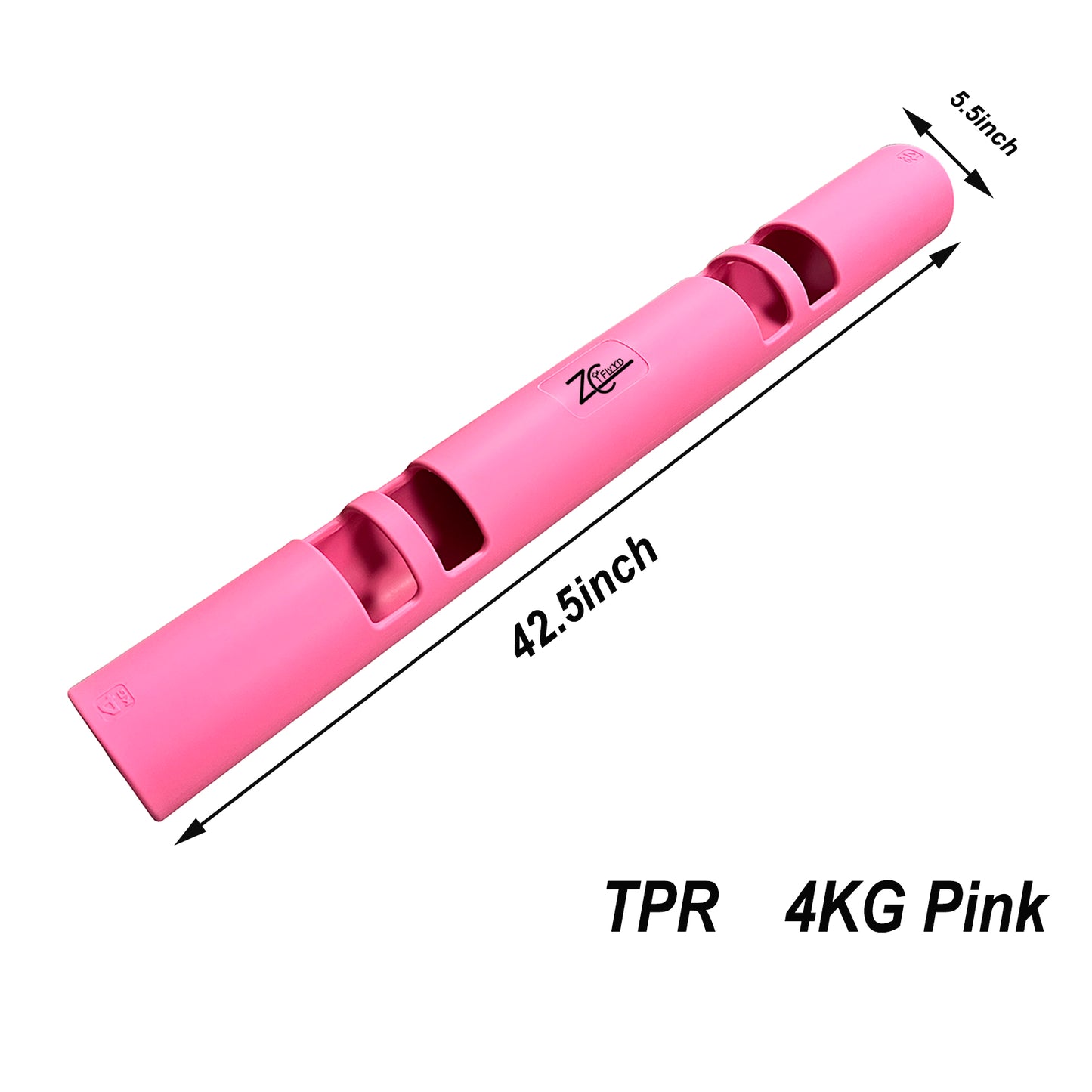 ZC FLYYD Multicolor 4kg Pink Fitness Tube Portable Durable Training Rubber Weight Bar Weight Bearing Fitness TPR Barrel for Loaded Movement Training