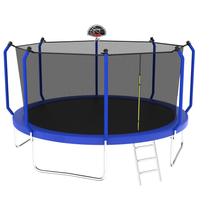 ZC FLYYD™ 8FT Outdoor Trampoline with Basketball Hoop & Enclosure