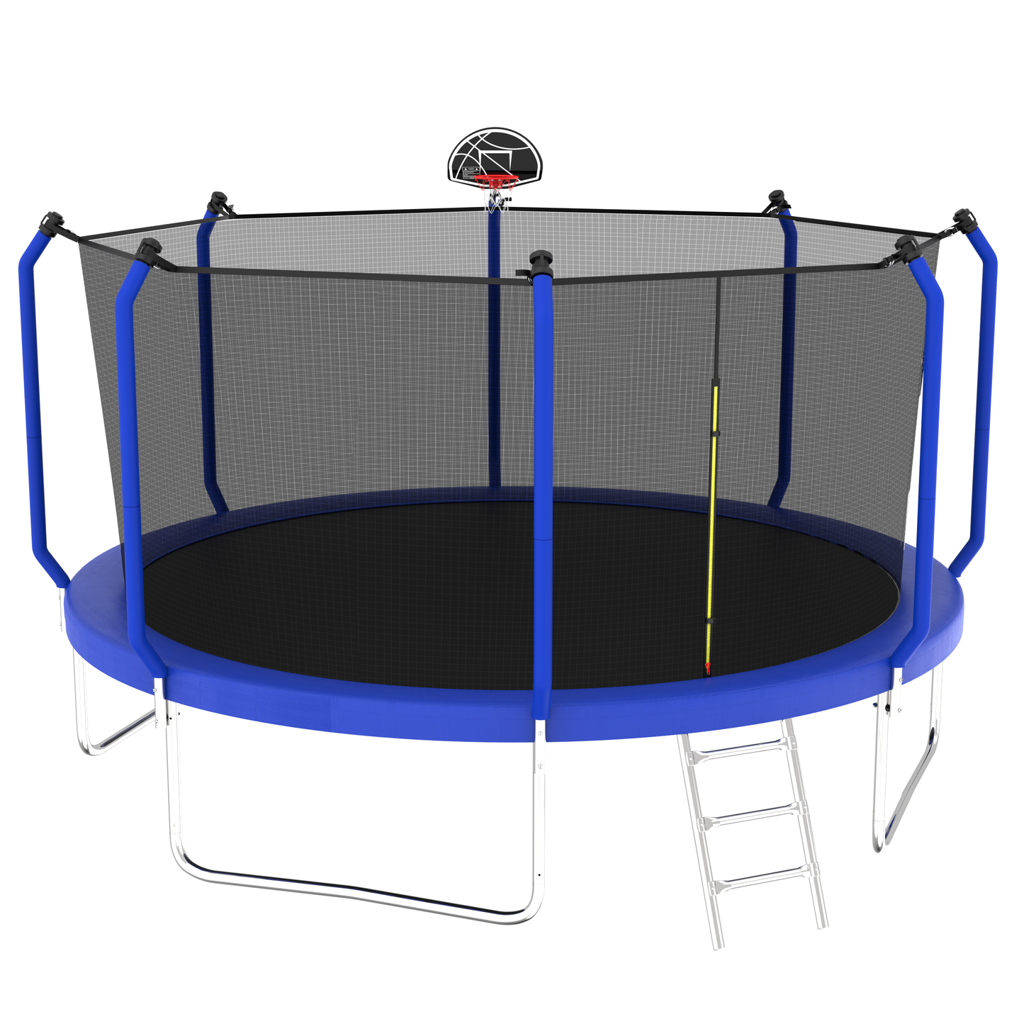 ZC FLYYD™ 8FT Outdoor Trampoline with Basketball Hoop & Enclosure