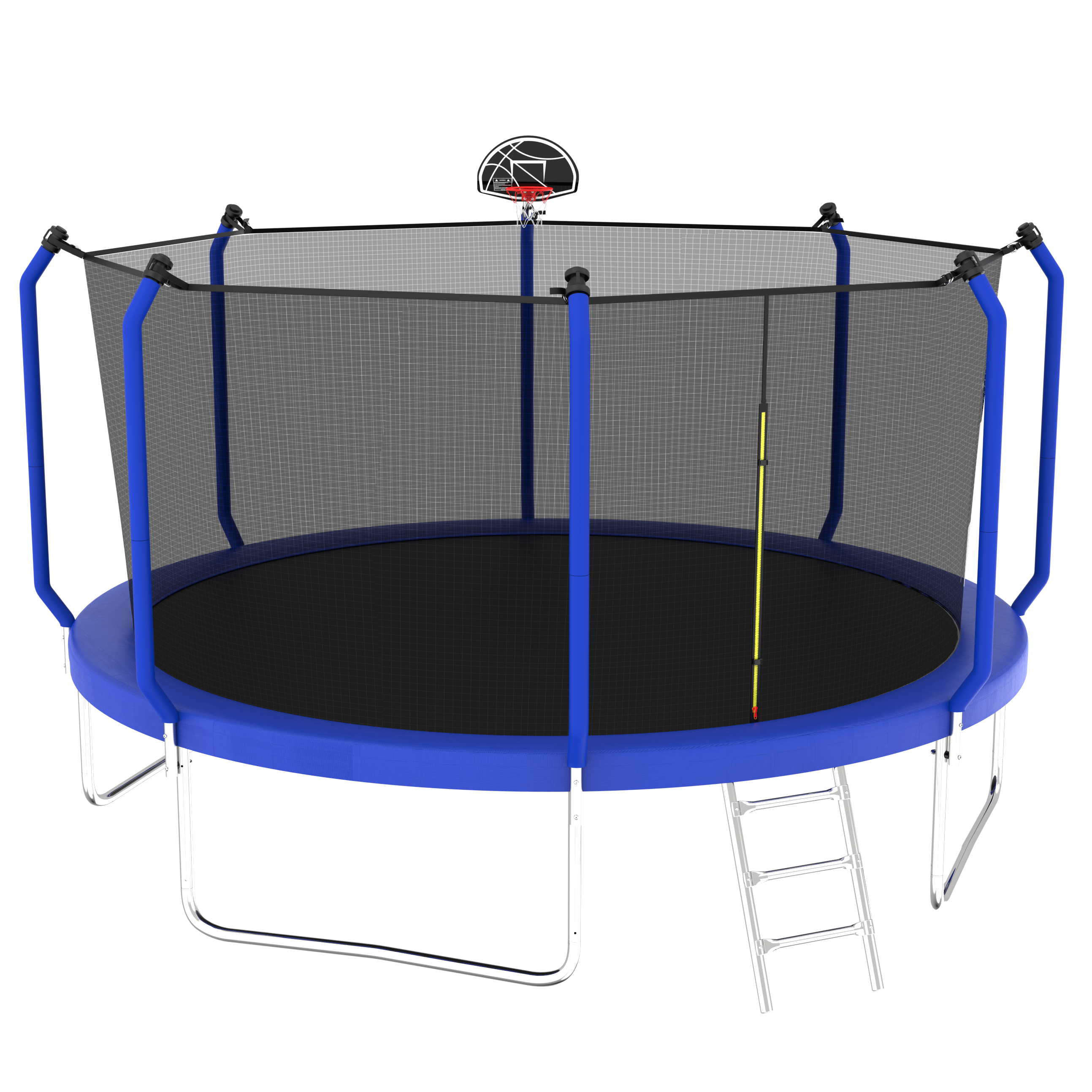 ZC FLYYD™ 8FT Outdoor Trampoline with Basketball Hoop & Enclosure