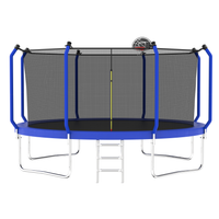ZC FLYYD™ 8FT Outdoor Trampoline with Basketball Hoop & Enclosure