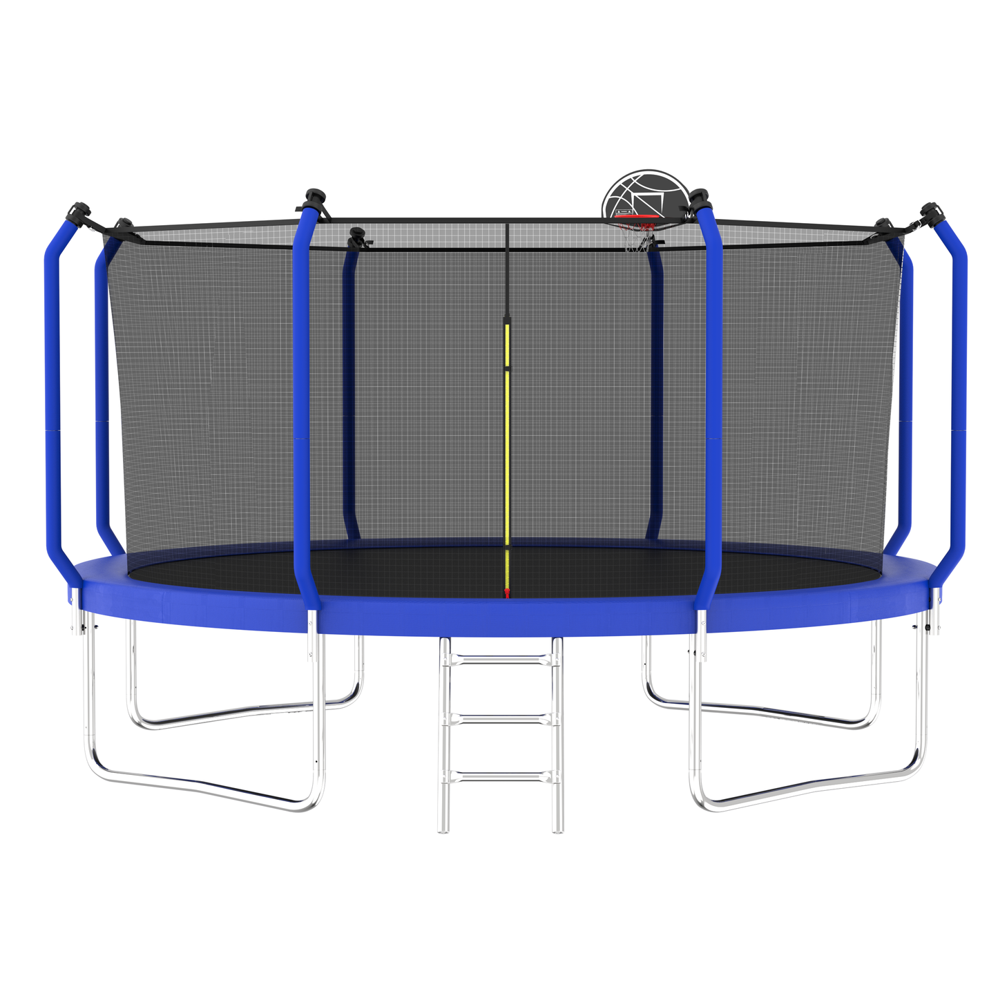 ZC FLYYD™ 8FT Outdoor Trampoline with Basketball Hoop & Enclosure