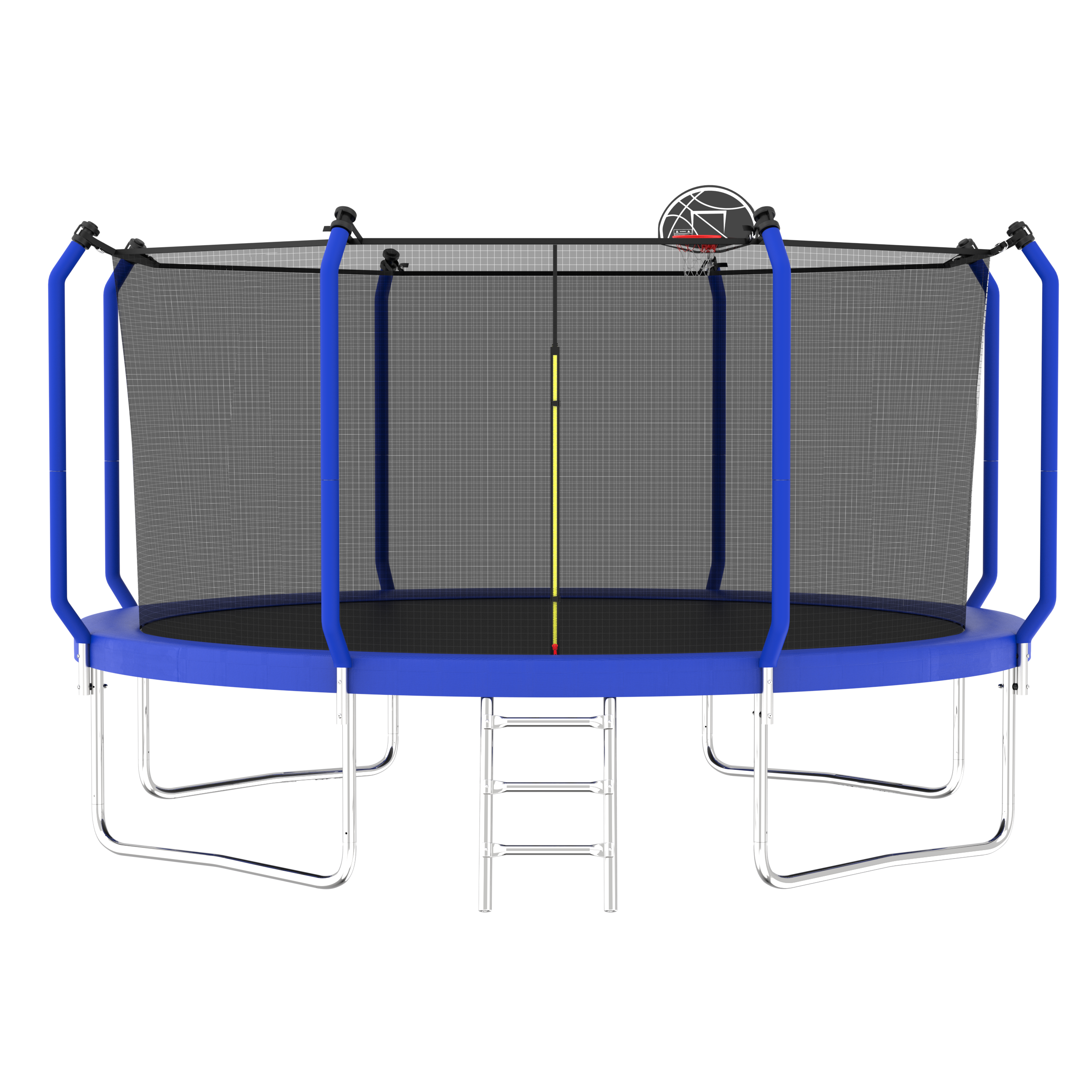ZC FLYYD™ 8FT Outdoor Trampoline with Basketball Hoop & Enclosure