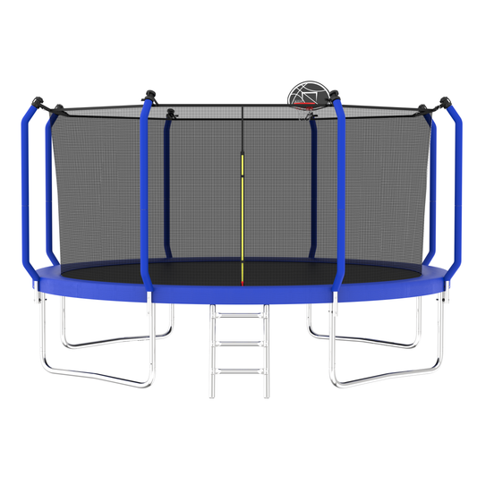 ZC FLYYD™ 8FT Outdoor Trampoline with Basketball Hoop & Enclosure