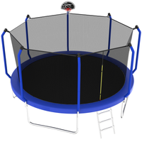 ZC FLYYD™ 8FT Outdoor Trampoline with Basketball Hoop & Enclosure