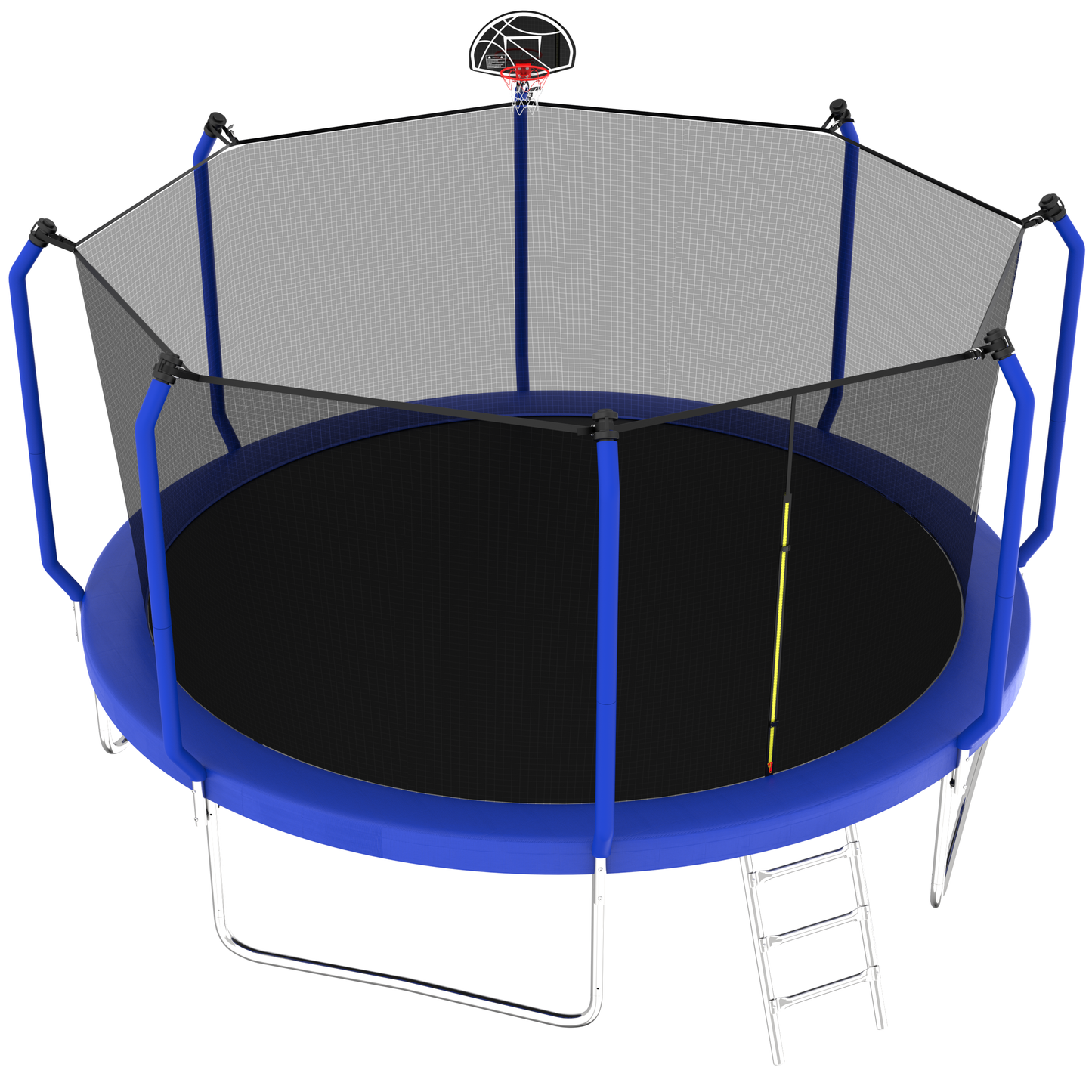 ZC FLYYD™ 8FT Outdoor Trampoline with Basketball Hoop & Enclosure