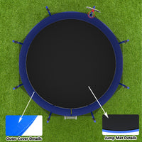 ZC FLYYD™ 8FT Outdoor Trampoline with Basketball Hoop & Enclosure